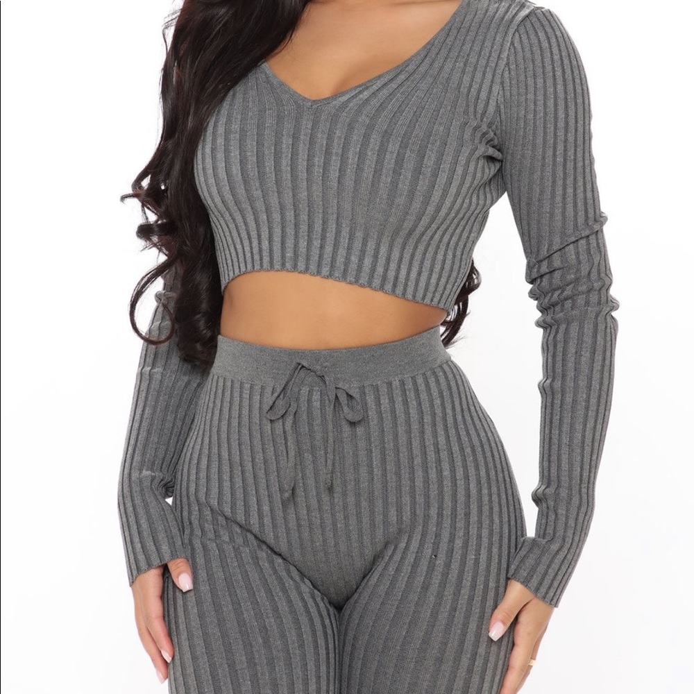 Feeling good sweater leggings set - Charcoal